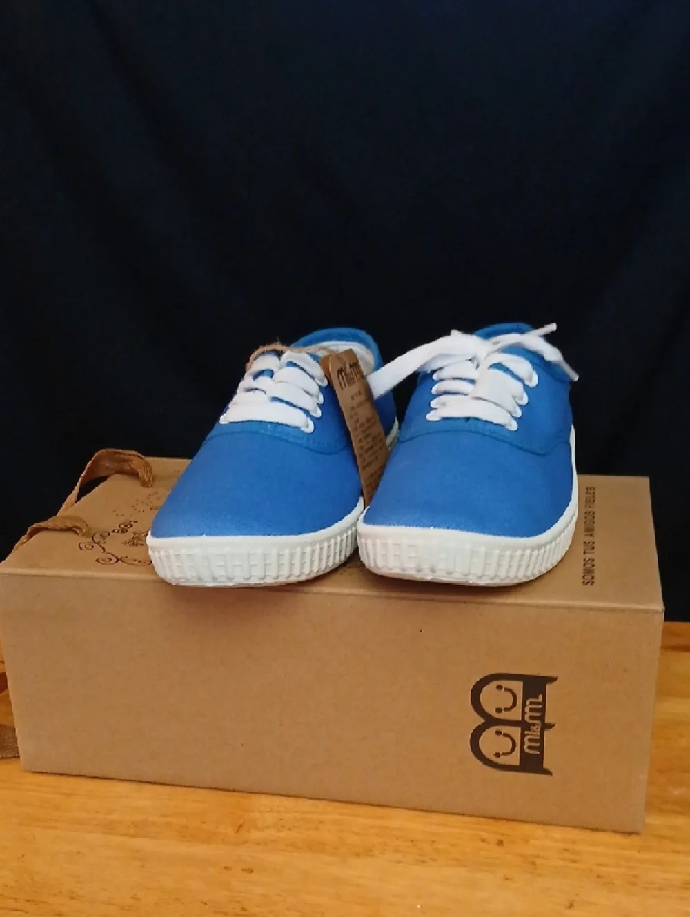 miml Blue Canvas Lace-Up Sneakers Unisex